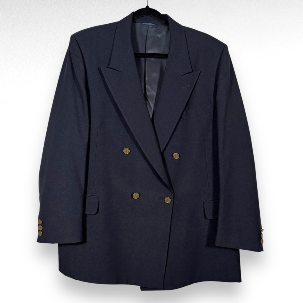 Navy Blazer with Gold Buttons